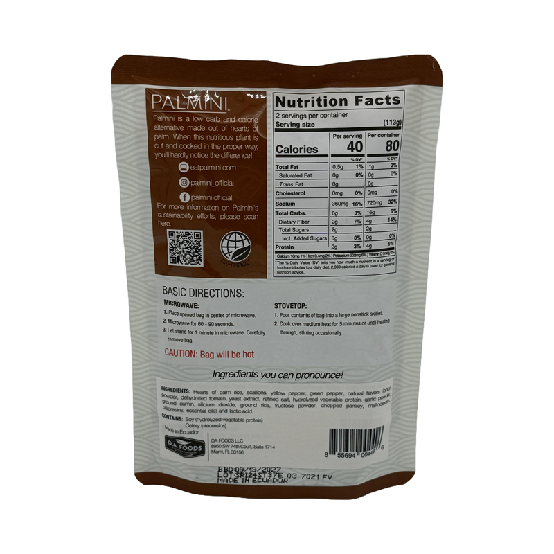 Palmini Low Carb Hearts Of Palm Spanish Rice, 8 oz