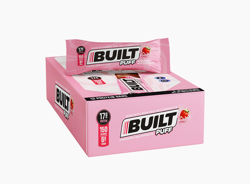 Built Bar Protein Puffs - Strawberry Milk Chocolate