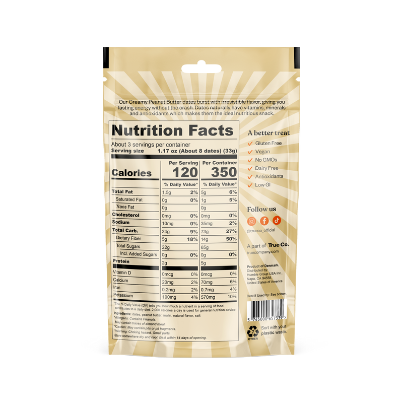 True Dates Gluten Free Flavoured Dates, 3.5oz