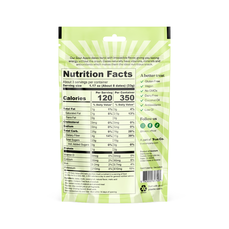 True Dates Gluten Free Flavoured Dates, 3.5oz
