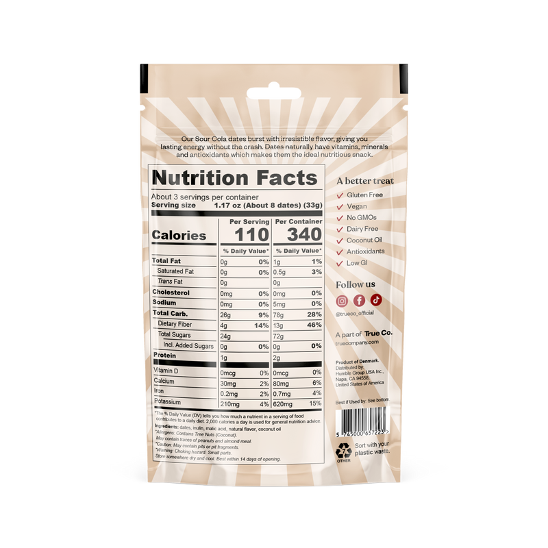 True Dates Gluten Free Flavoured Dates, 3.5oz