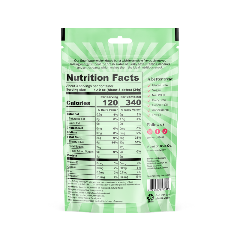 True Dates Gluten Free Flavoured Dates, 3.5oz