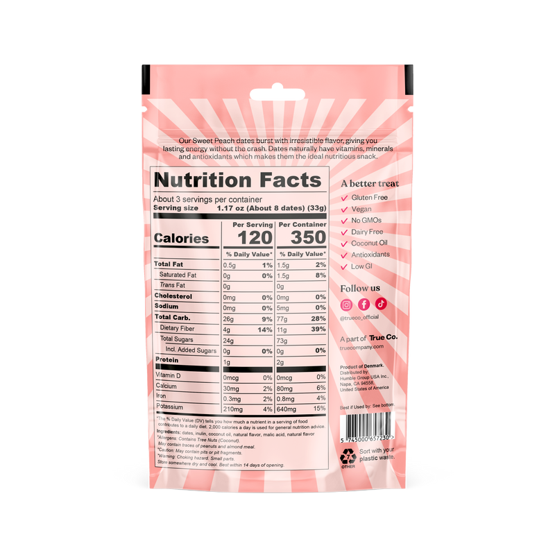 True Dates Gluten Free Flavoured Dates, 3.5oz