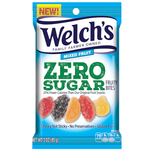 Welch’s Zero Sugar Fruity Bites, 3 oz