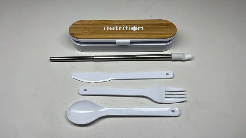 Cutlery Set with Bamboo Cover by Netrition