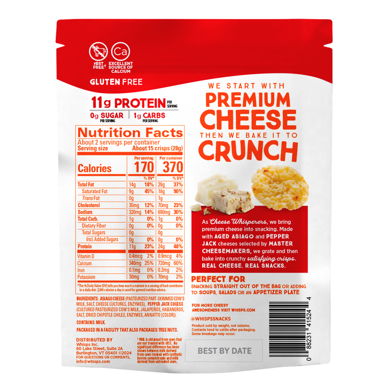 Whisps Cheese Crisps, 2.12 oz