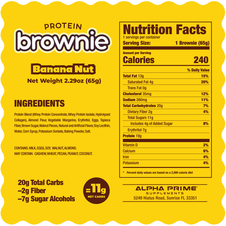 Prime Bites Protein Brownies by Alpha Prime Supplements