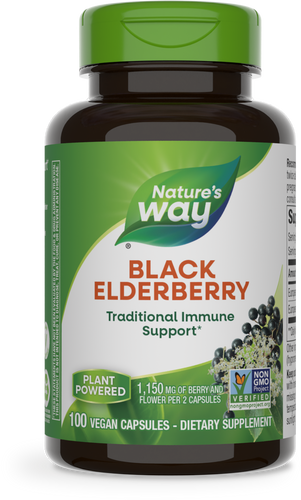 Nature's Way Black Elderberry 100 vegan capsules