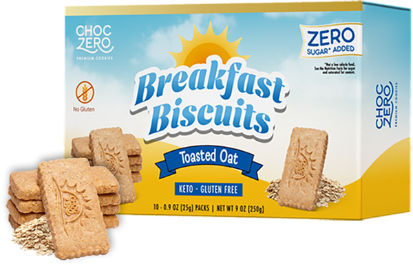 ChocZero Breakfast Biscuits, Toasted Oat, 9 oz