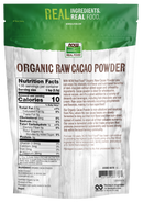 NOW Cacao Powder, Raw, Organic 12 oz