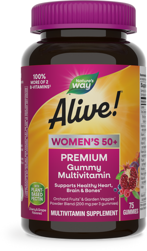 Nature's Way Alive! Premium Gummies Complete Multivitamin, Women's 50+ 75 gummies