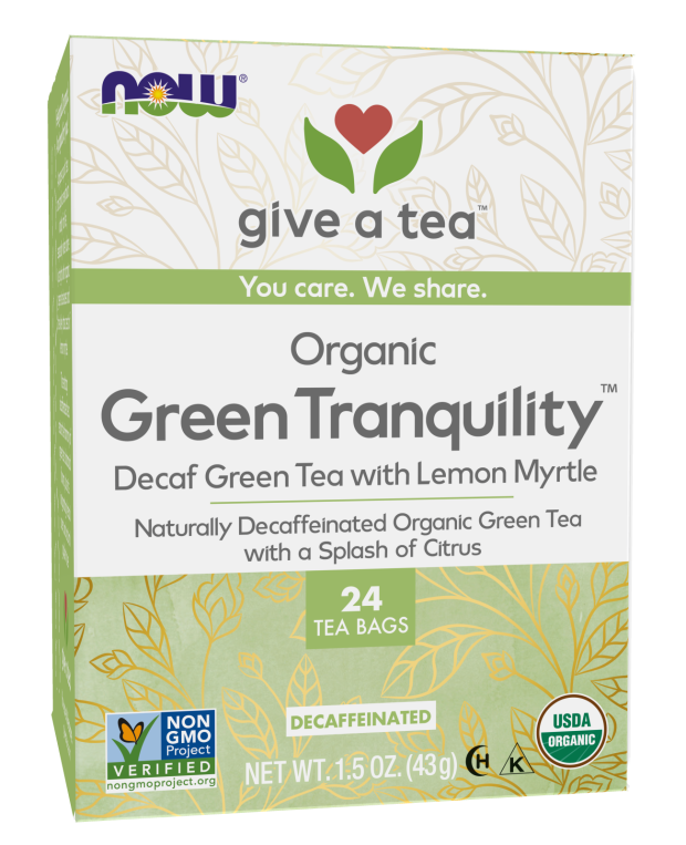 NOW Green Tranquility Tea Bags with Lemon Myrtle 24 tea bags