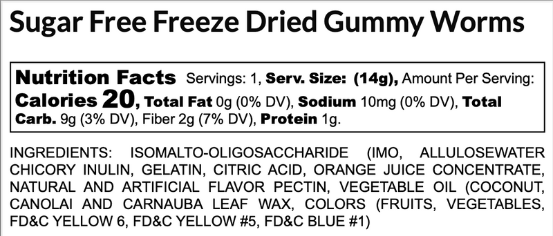 HealthiSweets Sugar Free Freeze-Dried Gummy Candy