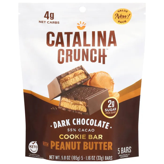 Catalina Crunch Dark Chocolate Cookie Bar, 5.8 oz (5 bars)