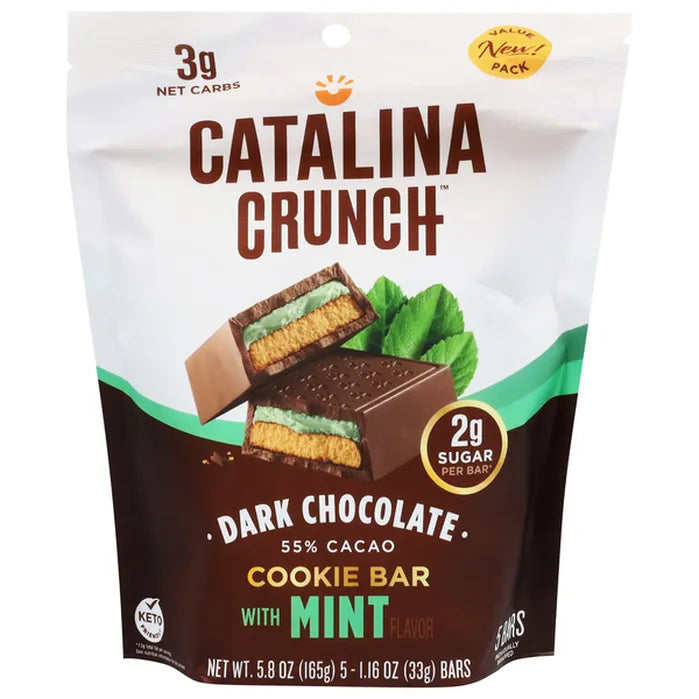 Catalina Crunch Dark Chocolate Cookie Bar, 5.8 oz (5 bars)