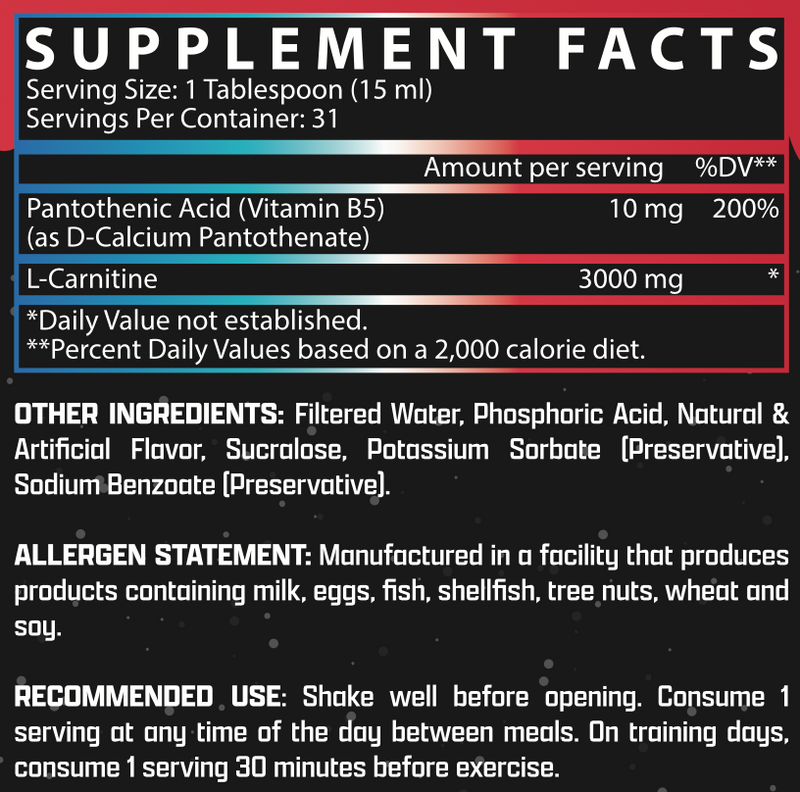 Nutrex Liquid L-Carnitine 3000, 31 servings (15.72 fl oz)