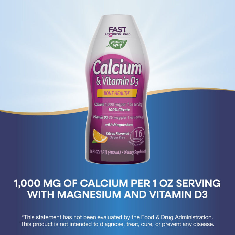 Nature's Way - Calcium & Vitamin D3 Liquid - Citrus Flavored