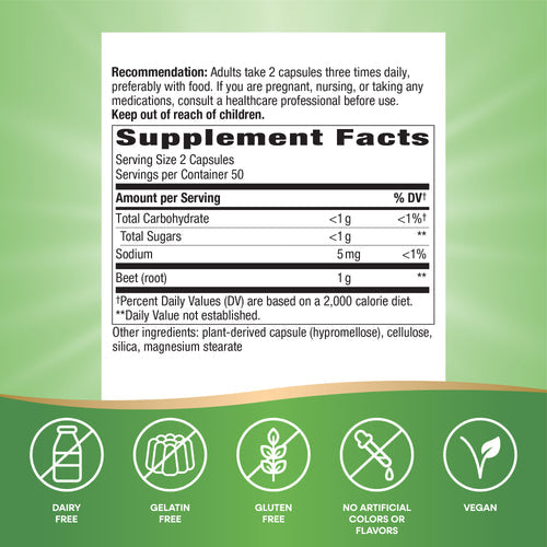 Nature's Way Beet Root 100 vegan capsules