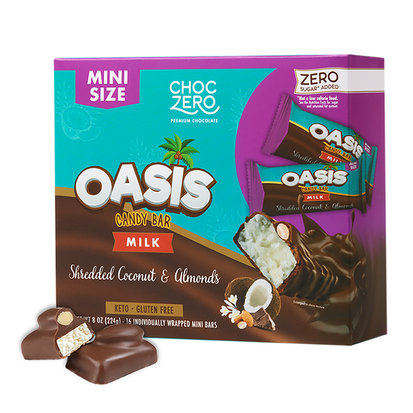 ChocZero Oasis Milk Chocolate Candy Bar, 8 oz