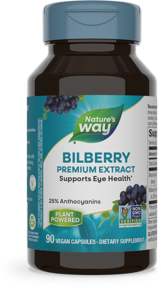 Nature's Way Bilberry Extract 90 vegan capsules