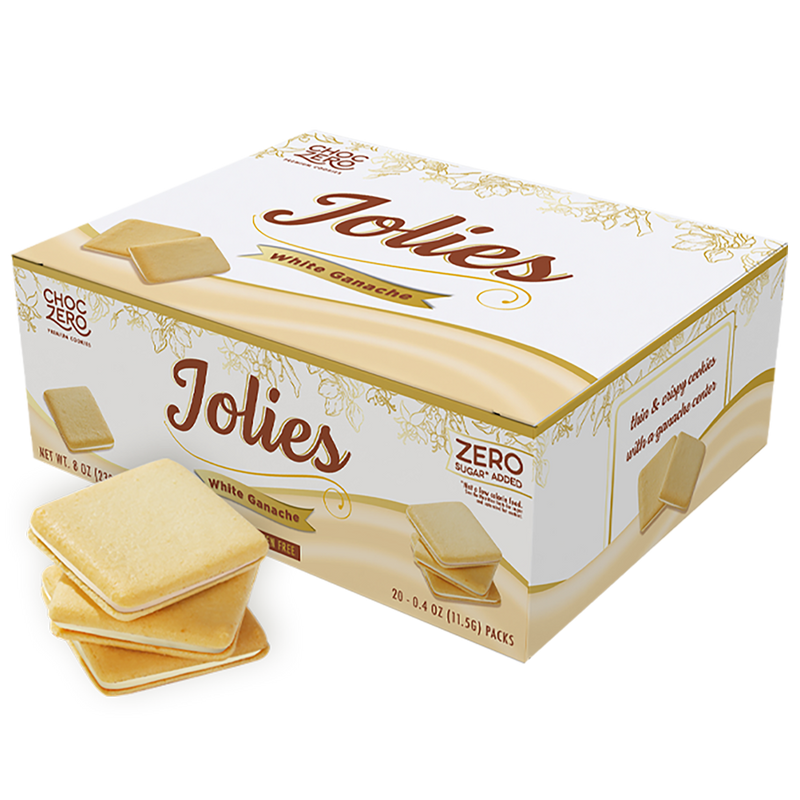 ChocZero Jolies White Chocolate Cookies, 8 oz