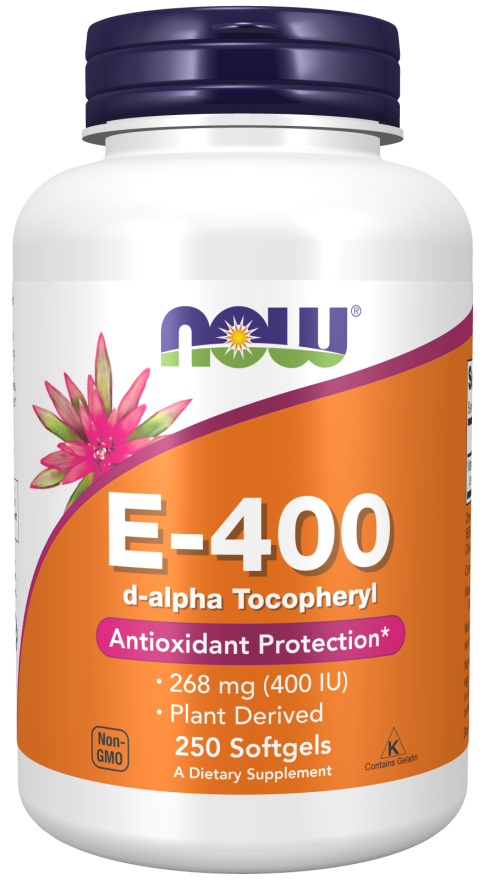 NOW Vitamin E-400, 250 Softgels