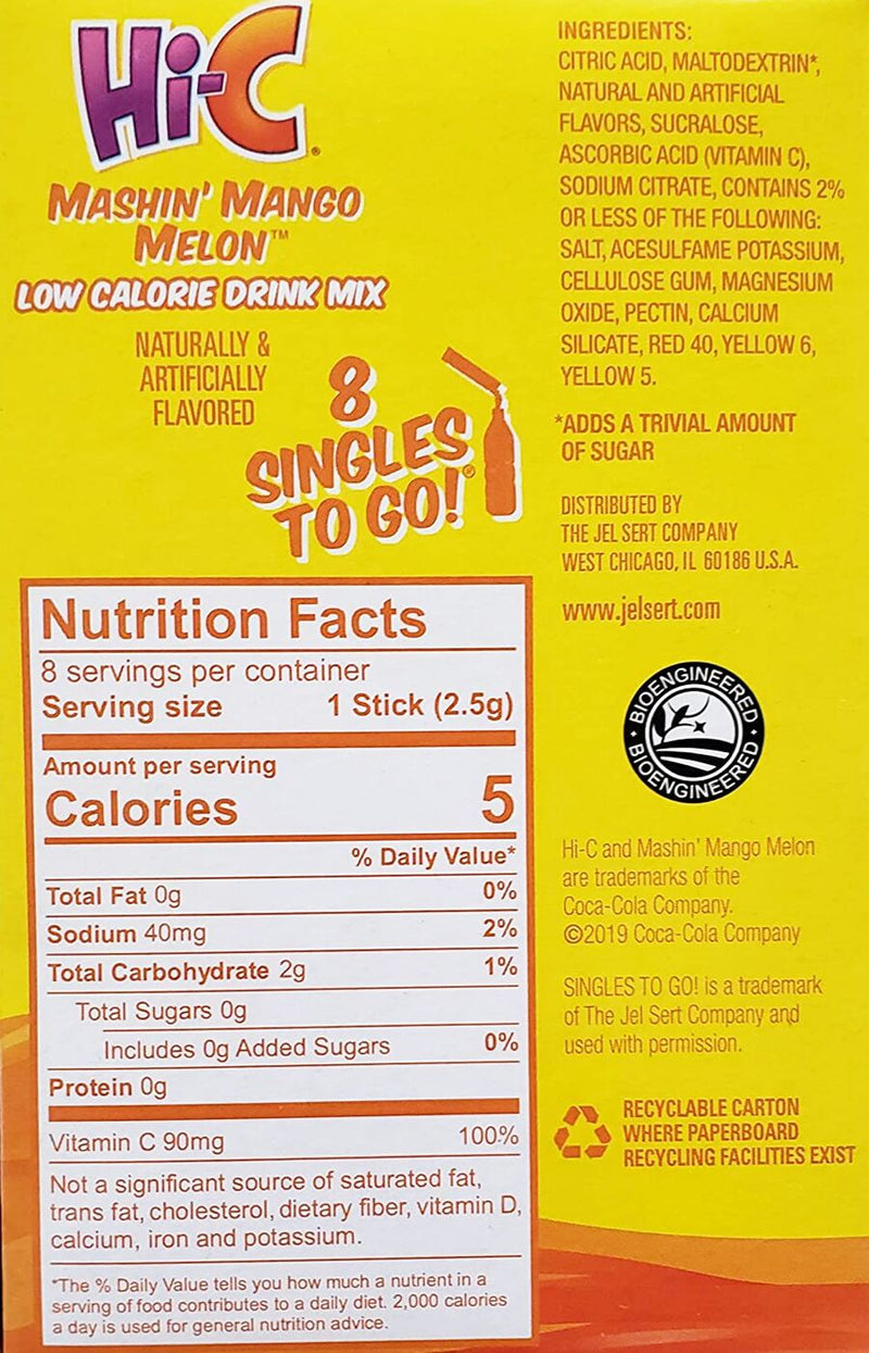 Hi-C Zero Sugar Singles-to-Go