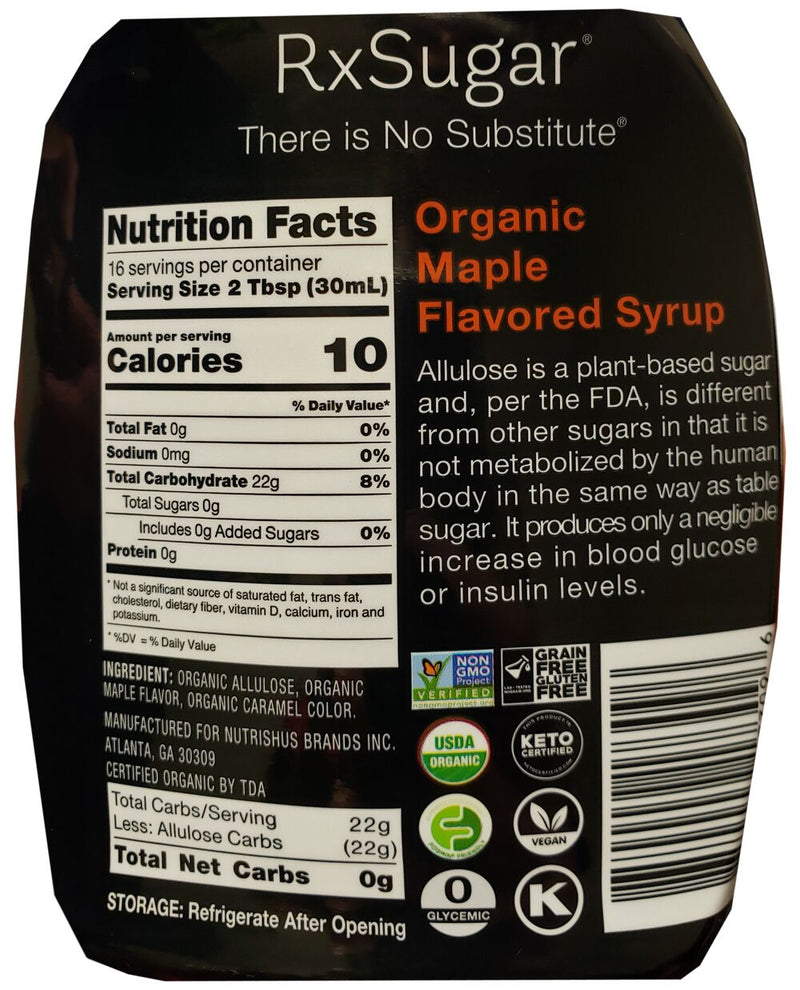 RxSugar Organic Syrup (16 oz)