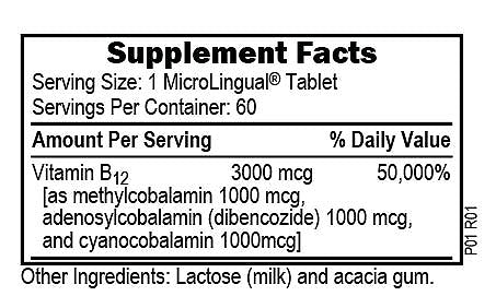 Superior Source No Shot Triple B12 3000 MCG MicroLingual® Instant Dissolve Tablets 