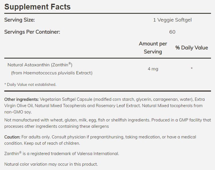 NOW Astaxanthin