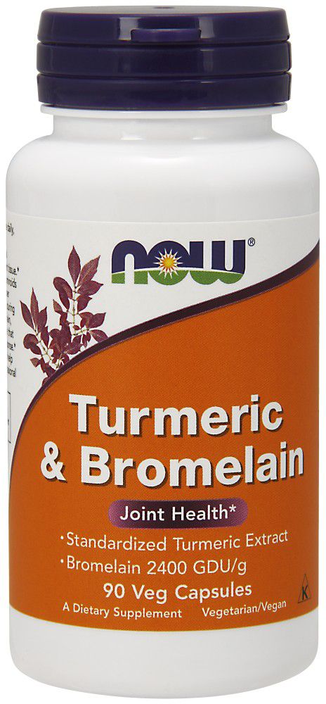 NOW Turmeric & Bromelain 90 veg capsules 