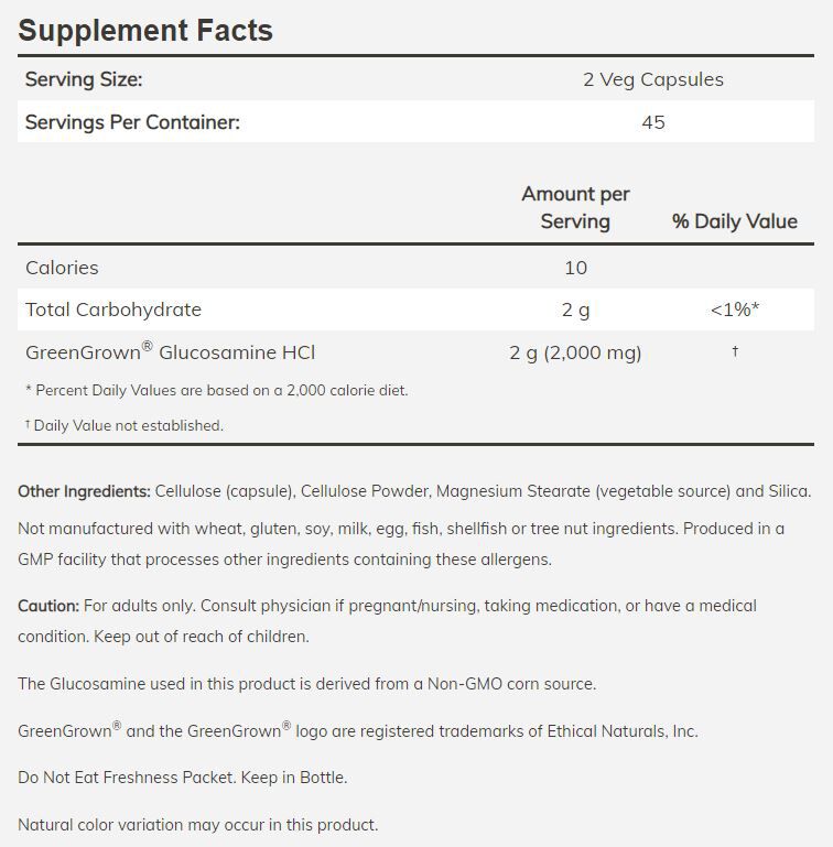 NOW Glucosamine, Vegetarian 90 veg capsules 