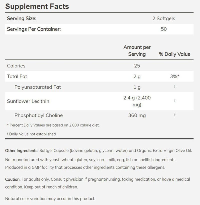 NOW Sunflower Lecithin