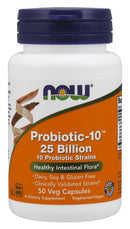 NOW Probiotic-10, 25 Billion (CLEARANCE: Best by May 31, 2025)