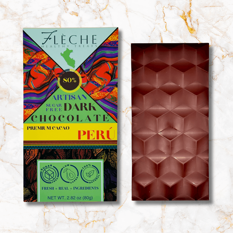 Flèche Healthy Treats Sugar-Free Premium 80% Dark Chocolate