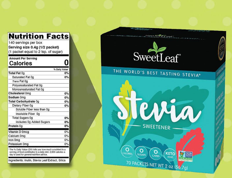 SweetLeaf Stevia Sweetener Packets 70 packets 