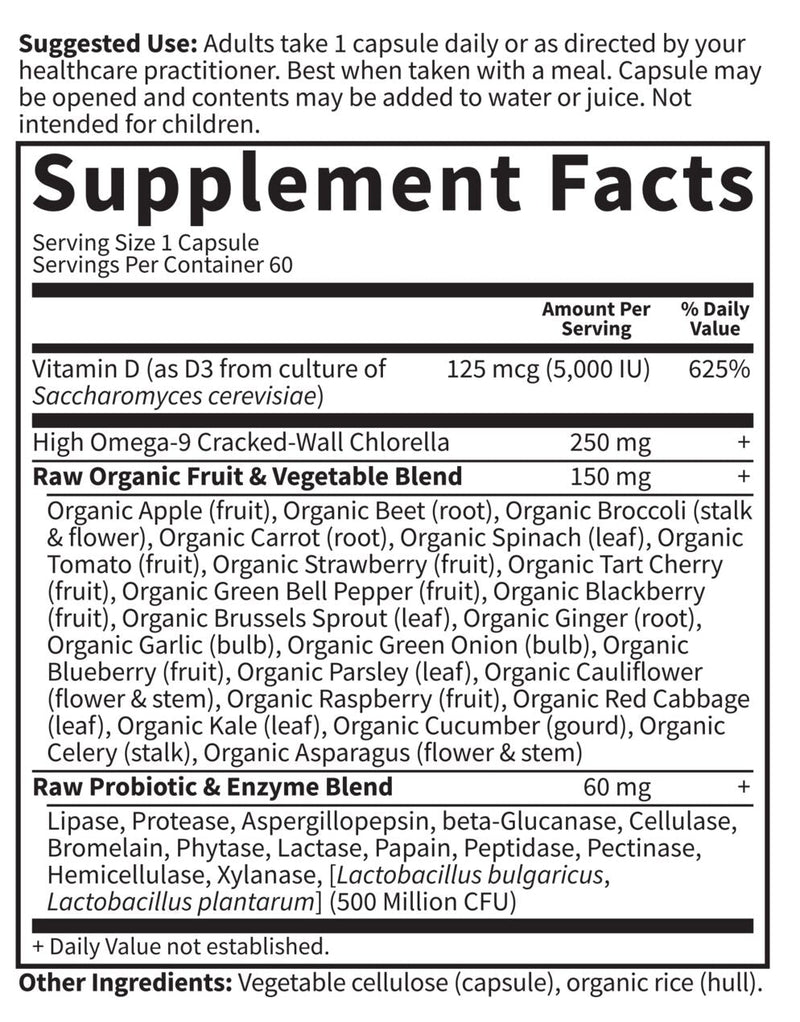 Garden of Life Vitamin Code RAW D3 60 veg capsules 