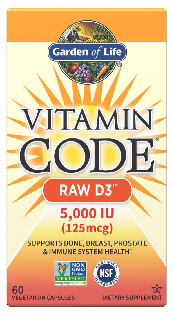 Garden of Life Vitamin Code RAW D3 60 veg capsules 