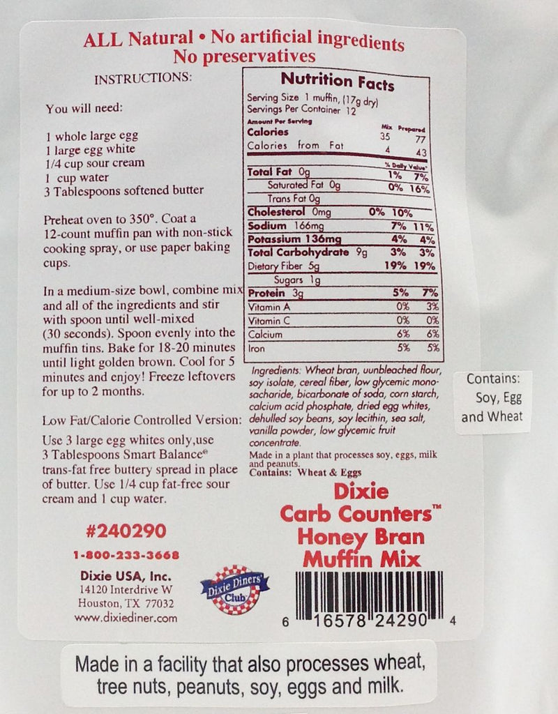 Dixie USA Carb Counters Muffin Mix