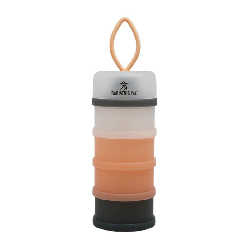 4 Compartment Detachable, Stackable, and Portion Controlled Food & Powder Storage Containers by BariatricPal 