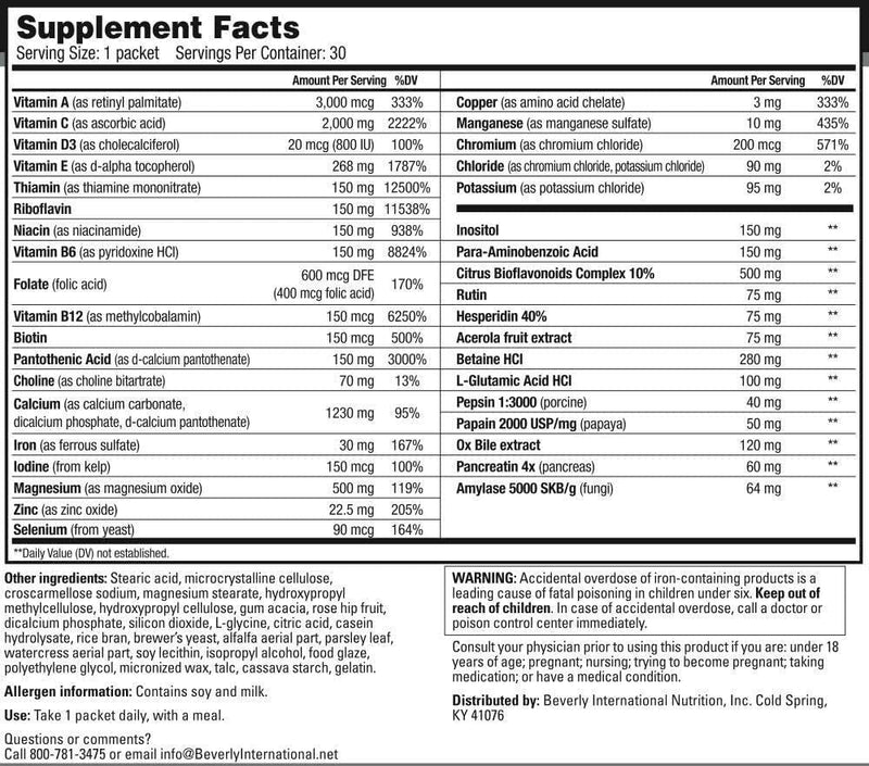 Beverly International Super Pak 30 day supply 