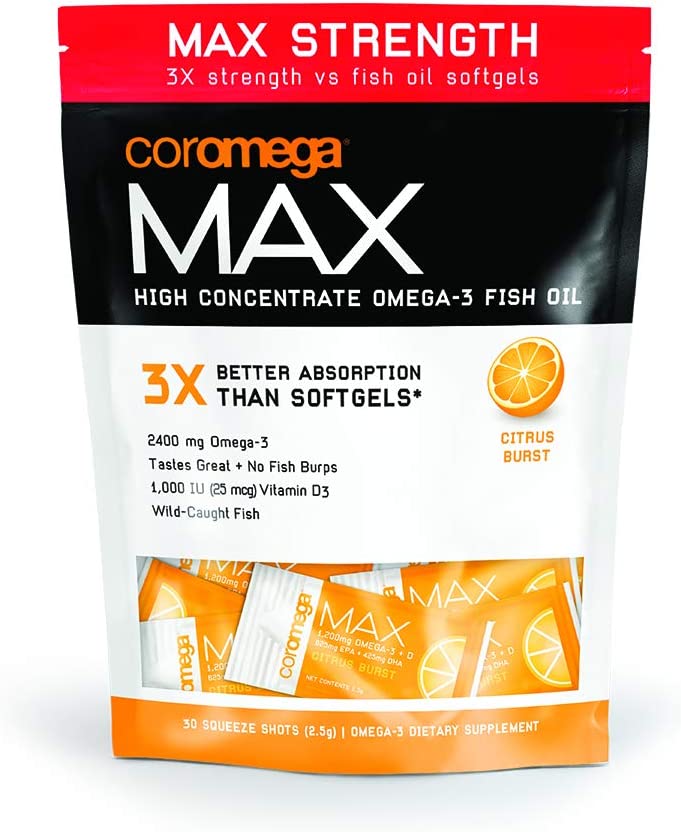 Max Omega-3 Fish Oil Supplement by Coromega 