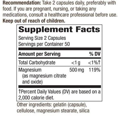 Nature's Way Magnesium Complex 100 capsules 