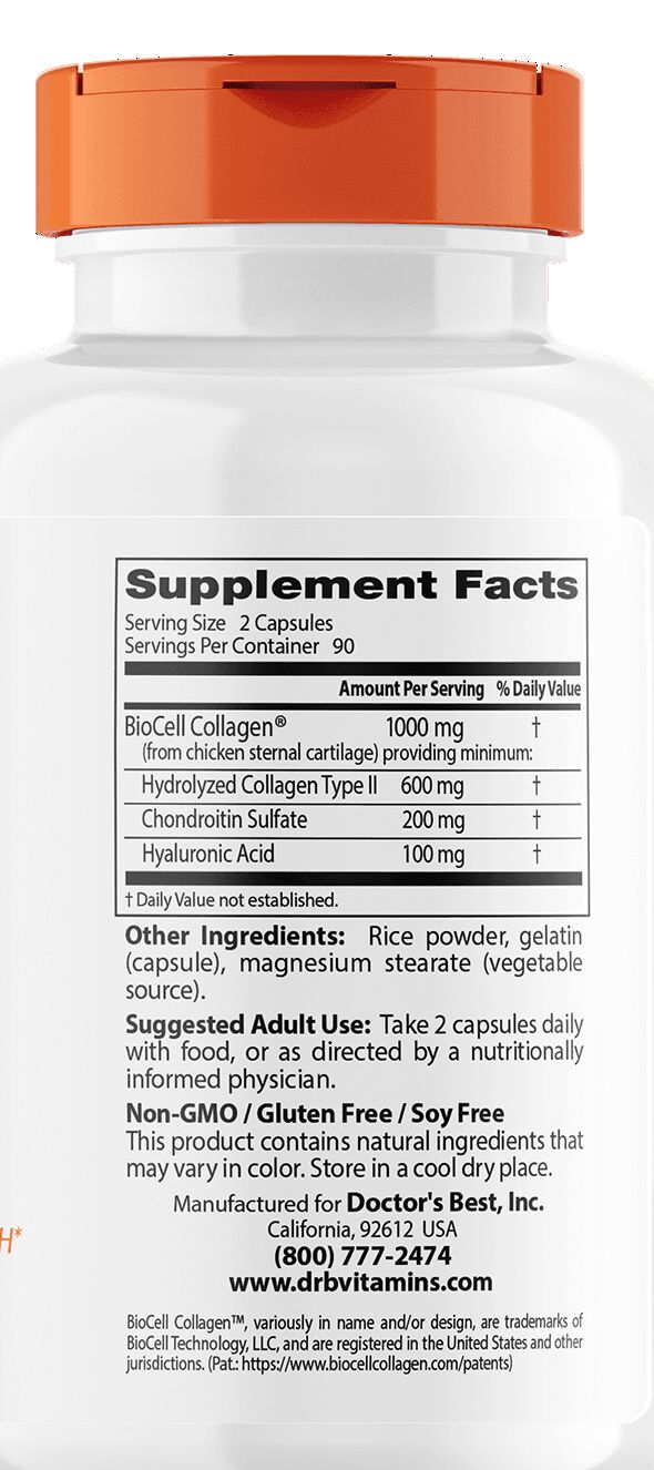 Doctor's Best Hyaluronic Acid + Chondroitin Sulfate 180 capsules 