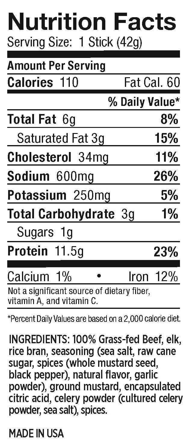 Ostrim 100% Grass-Fed Beef & Elk Stick
