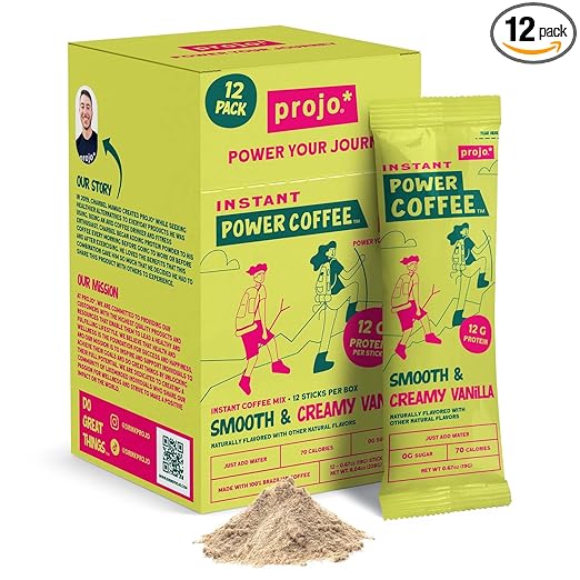 Projo* Instant Power Coffee with Protein - Grab and Go!