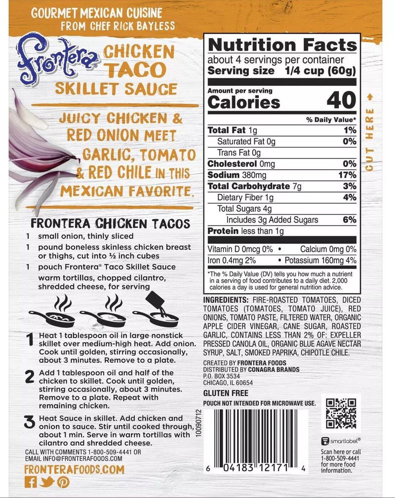 Frontera Taco Skillet Sauce for Chicken 8 oz. 