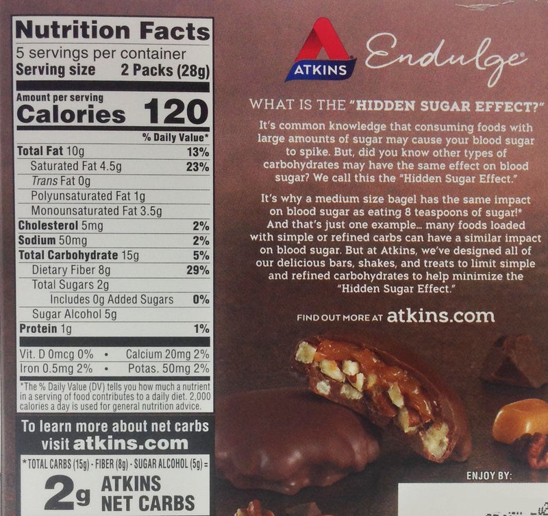 Atkins Nutritionals Endulge Pecan Caramel Clusters 10 packs 