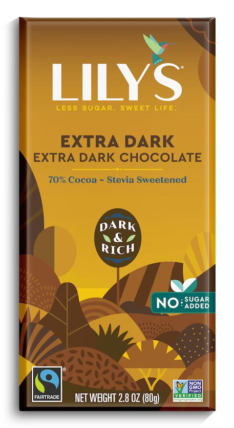 Lily's Sweets No Sugar Added 70% Extra Dark Chocolate Bars