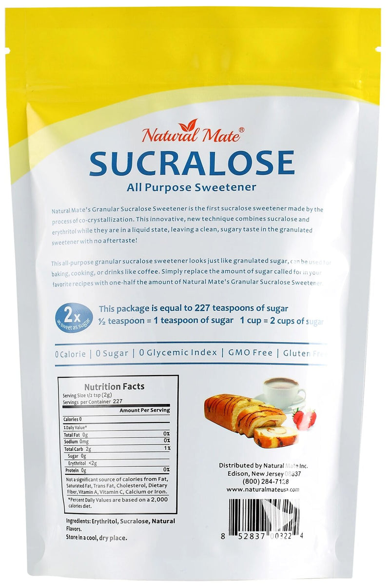 Natural Mate Sucralose with Erythritol, All Purpose Natural Sweetener 1 lb. 